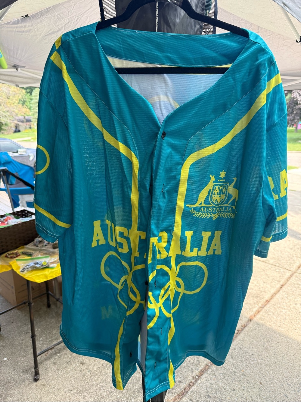 Australia Green & Yellow Athletic breakdancer jersey cosplay Halloween